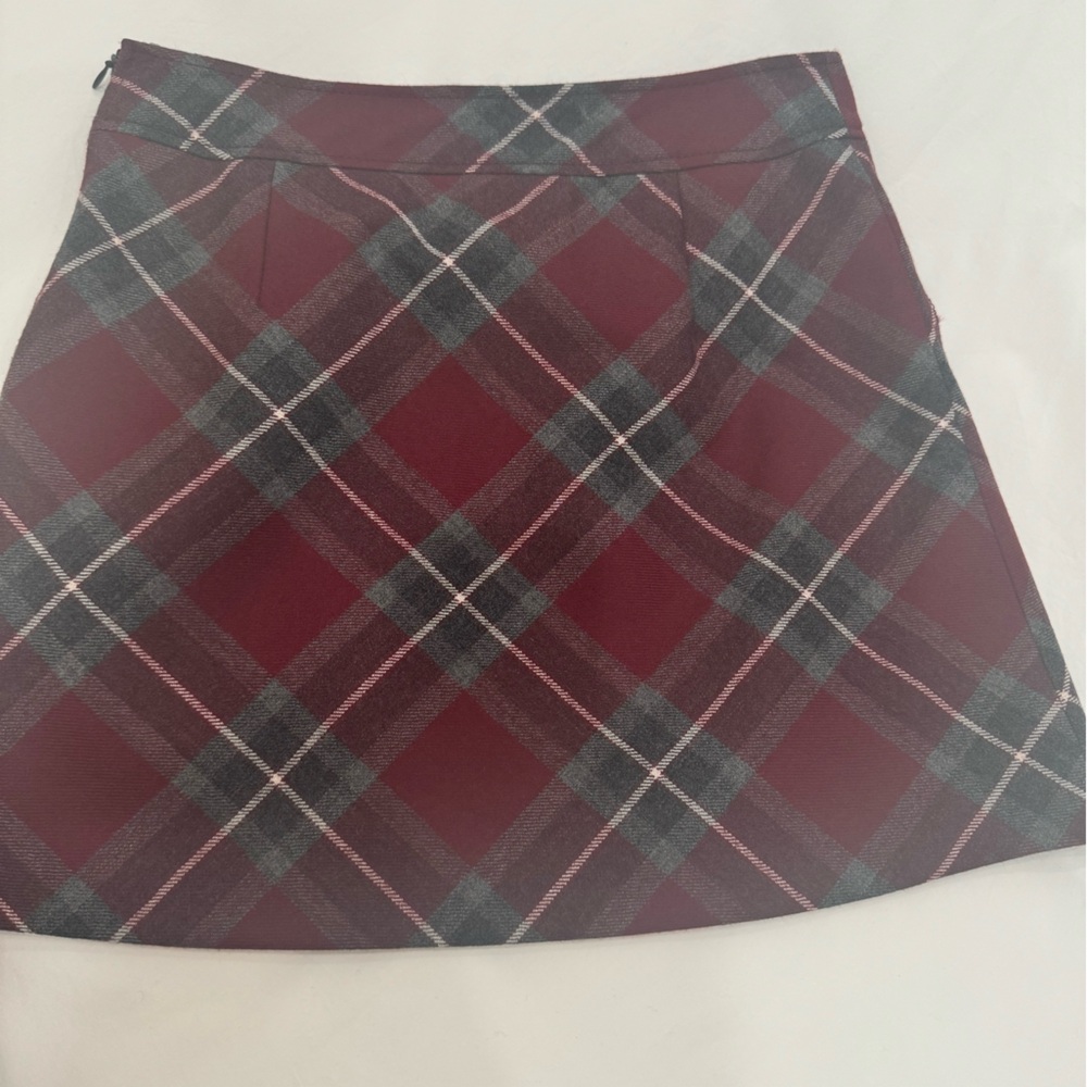 Maison Martin Margiela Red Gray A-Line Mini Skirt